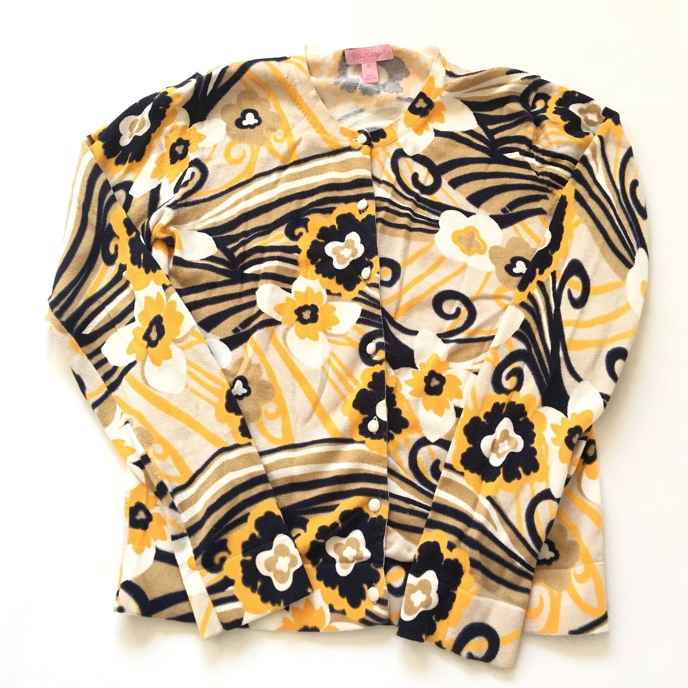 LILLY PULITZER Fitted Button Up Cardigan Size M